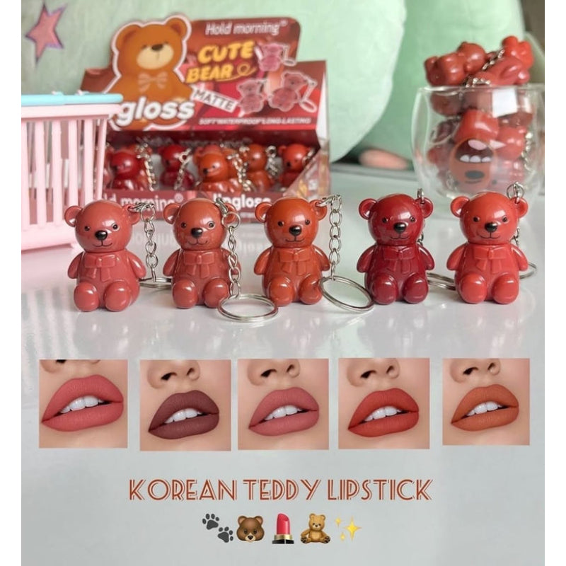 Mocallure - Bear Keychain Matte Lip Gloss Set of 6 khubsurti.pk