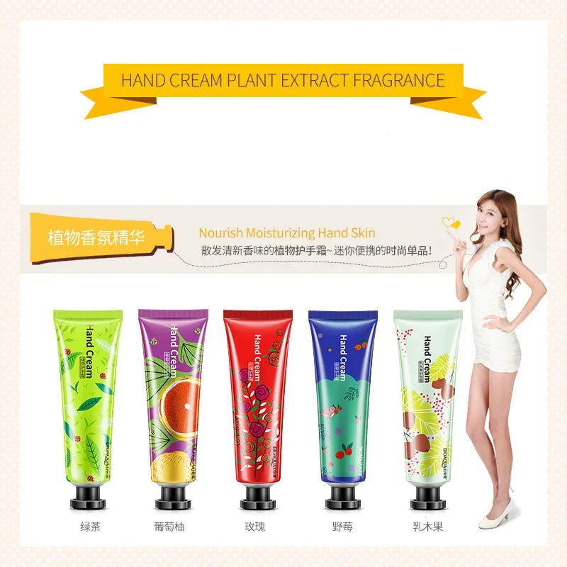 BIOAQUA Moisturizing Hand Cream Set (5 Pcs) – Soft & Nourished Hands khubsurti.pk