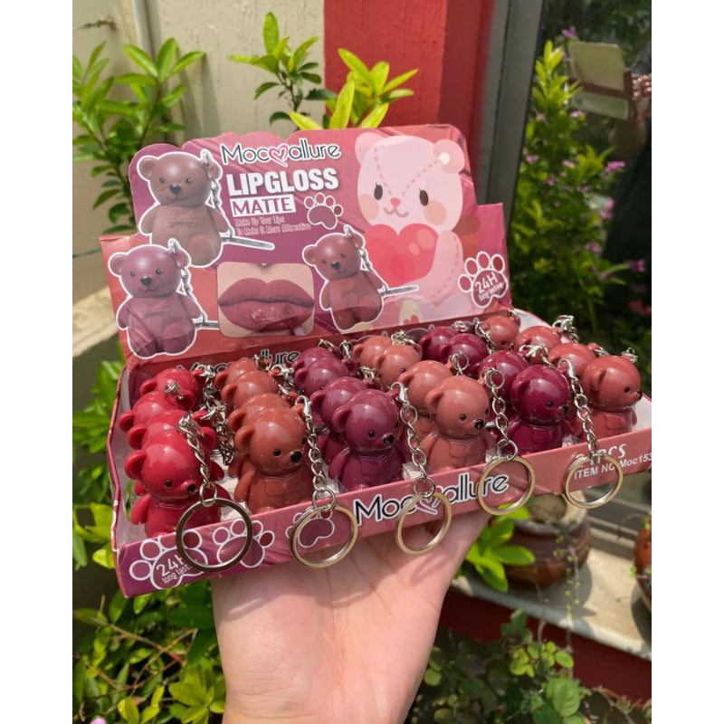 Mocallure - Bear Keychain Matte Lip Gloss Set of 6 khubsurti.pk