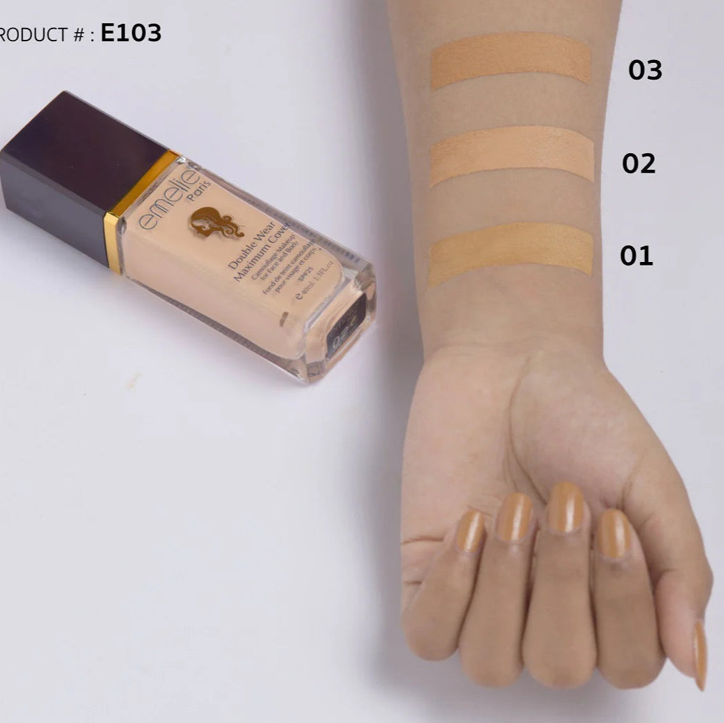 Emelie Paris Double Wear Maximum Cover Waterproof Foundation khubsurti.pk Emelie Paris Double Wear Maximum Cover Waterproof Foundation wddtrn-rx.myshopify.com