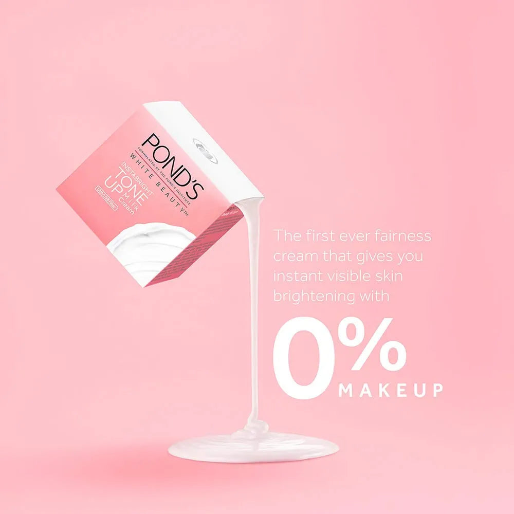 Pond’s White Beauty Insta Bright Tone Up Milk Cream 50g – Glow & Care khubsurti.pk