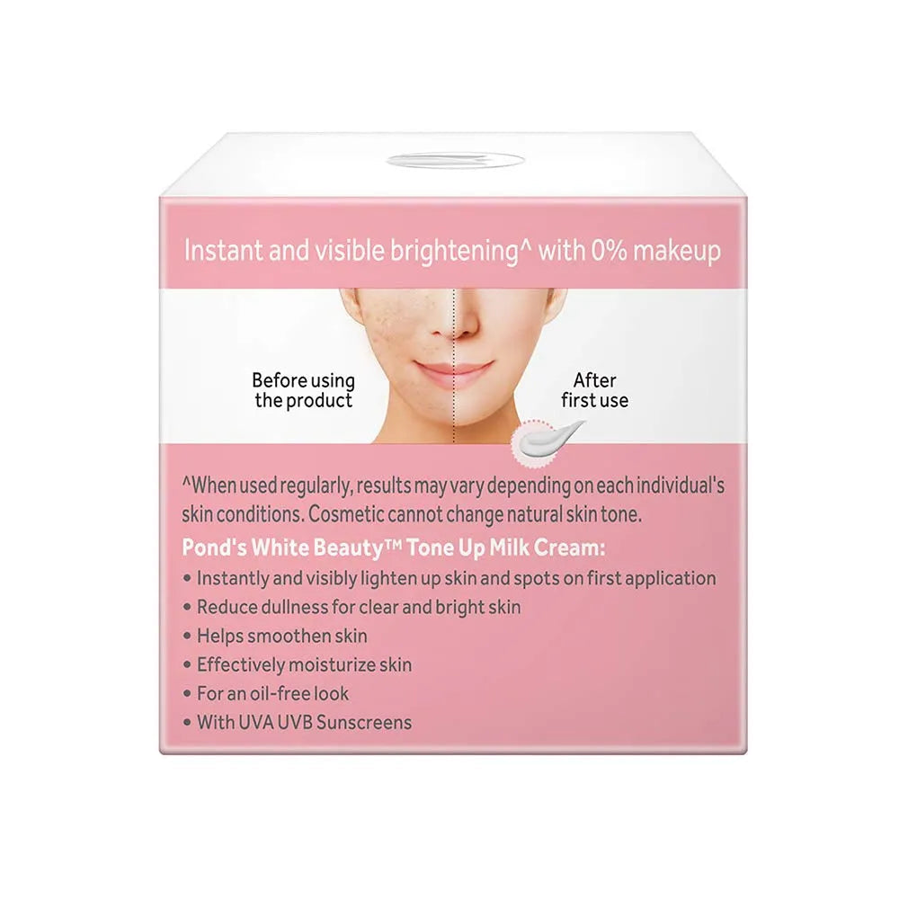 Pond’s White Beauty Insta Bright Tone Up Milk Cream 50g – Glow & Care khubsurti.pk