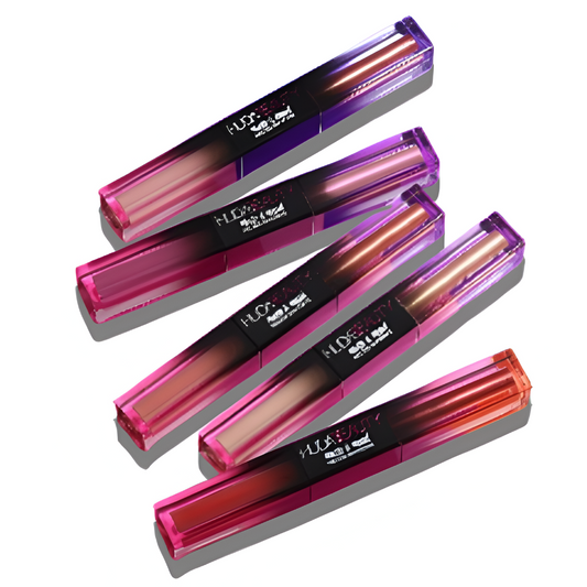 Huda Beauty 5 Combo Lipstick + Eye Shadow 2 in 1 khubsurti.pk