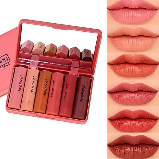 6pcs Heng Fang Matte Long Lasting Waterproof Mini Lipstick khubsurti.pk 6pcs Heng Fang Matte Long Lasting Waterproof Mini Lipstick wddtrn-rx.myshopify.com