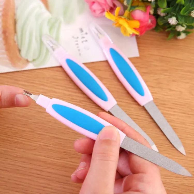 2 In 1 Stainless Steel Nail Filer khubsurti.pk