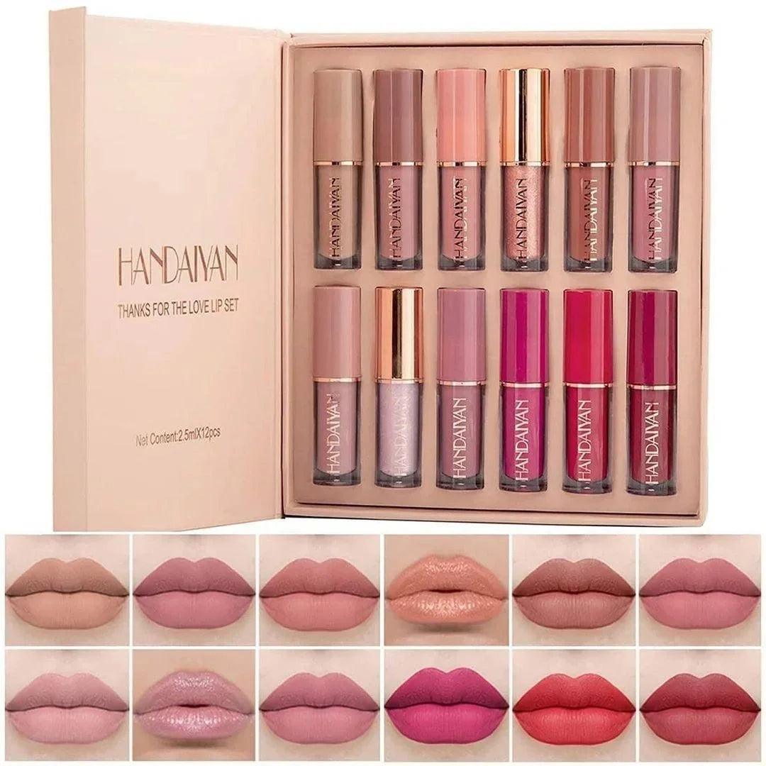 12 Colors Handaiyan Matte Liquid Lipstick Set khubsurti.pk 12 Colors Handaiyan Matte Liquid Lipstick Set wddtrn-rx.myshopify.com