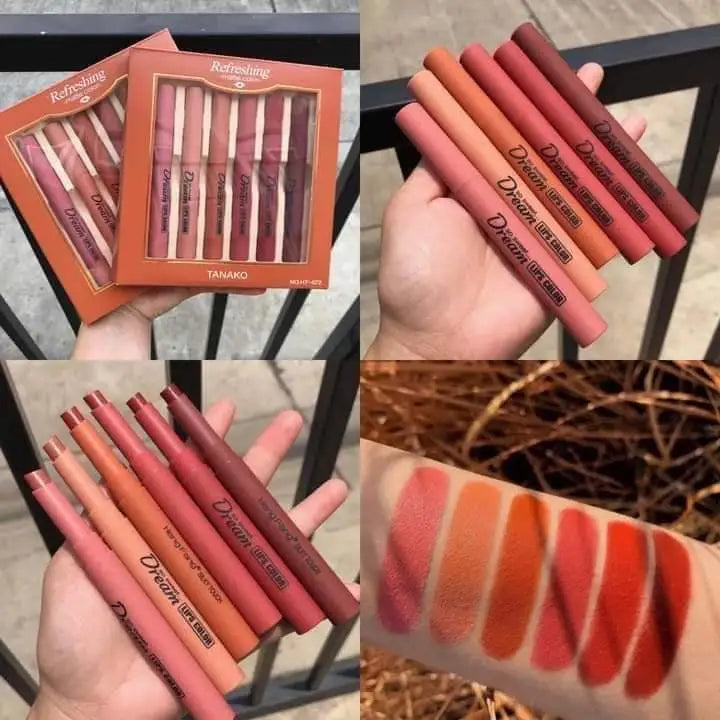 Heng Fang Silky Touch Refreshing Matte Dream Lips (6 PACK) khubsurti.pk