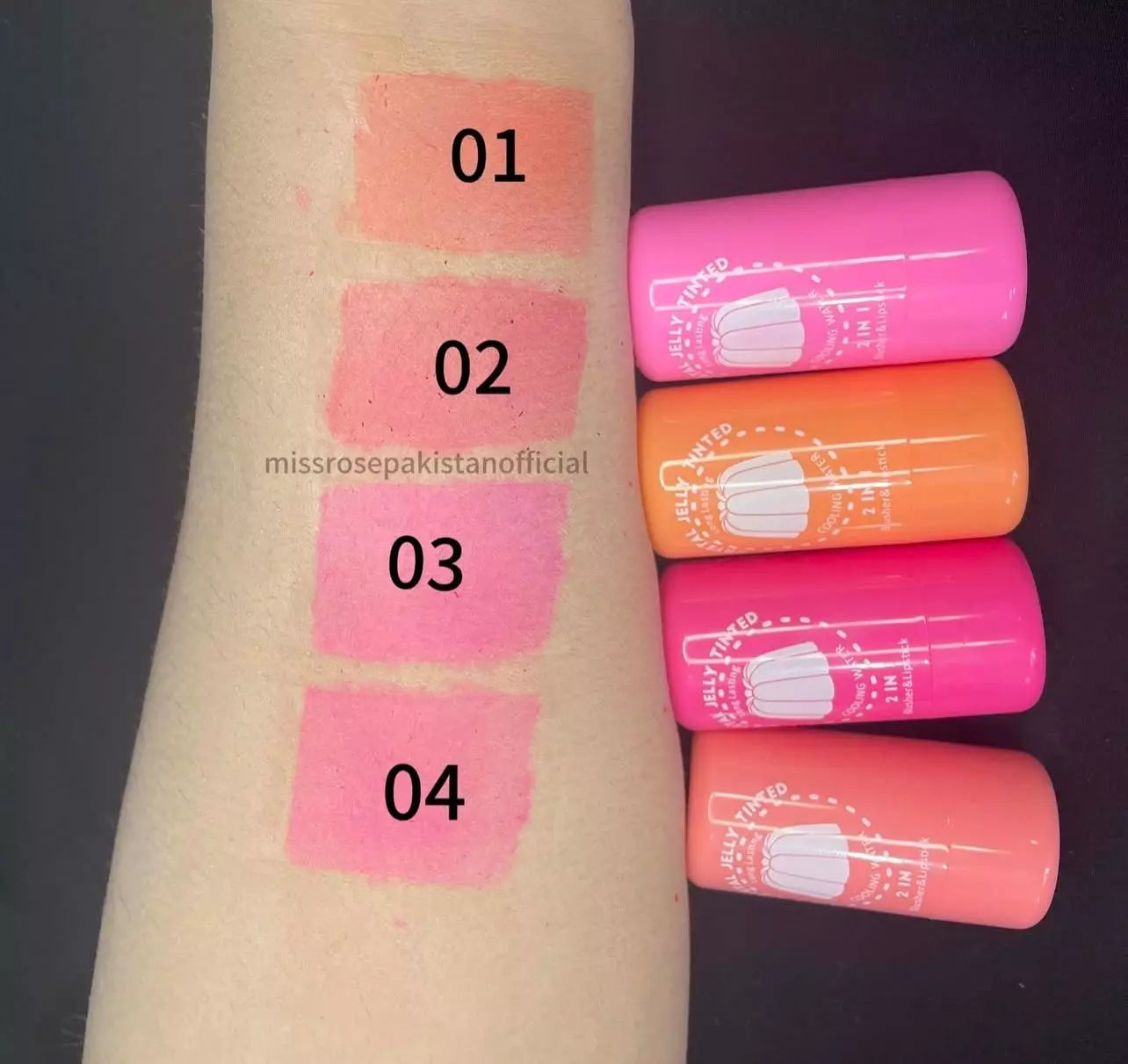 Miss Rose Jelly Lip & cheeks Tint khubsurti.pk