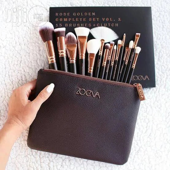 Zoeva 15 Piece Makeup Brushes With Pouch khubsurti.pk