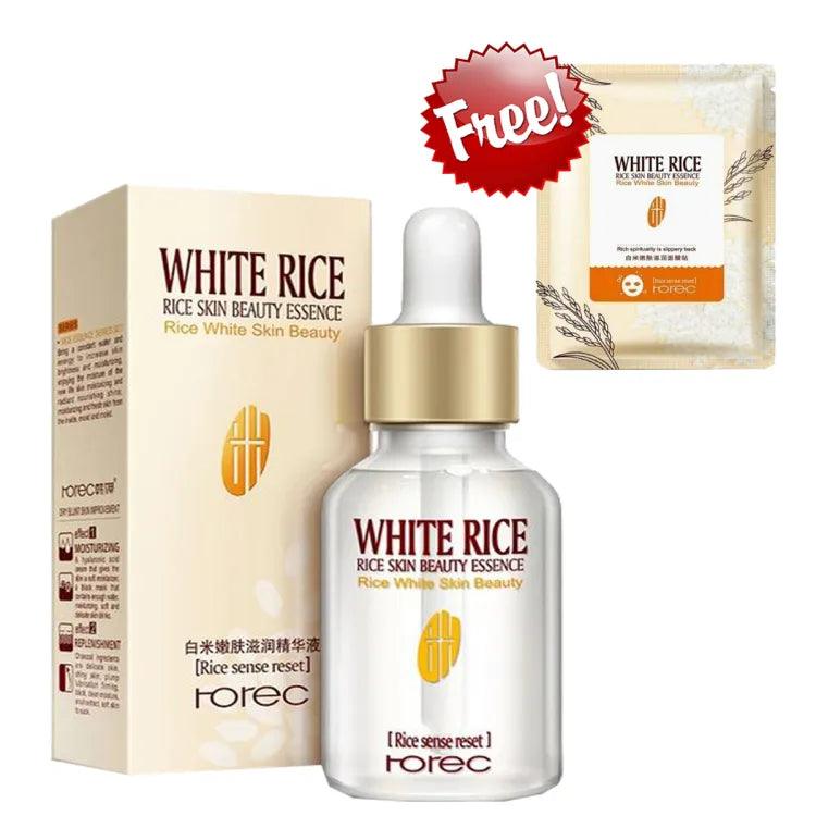Rorec White Rice Serum Face with Free Sheet Mask khubsurti.pk