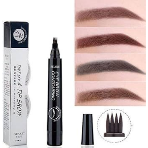 Northshow 4 fork tip liquid eyebrow pen set in three shades for creating natural-looking, defined eyebrows.