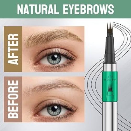 Northshow 4 fork tip liquid eyebrow pen set in three shades for creating natural-looking, defined eyebrows.