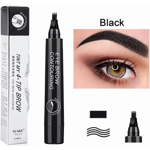 Northshow 4 fork tip liquid eyebrow pen set in three shades for creating natural-looking, defined eyebrows.