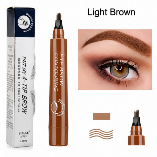 Northshow 4 fork tip liquid eyebrow pen set in three shades for creating natural-looking, defined eyebrows.
