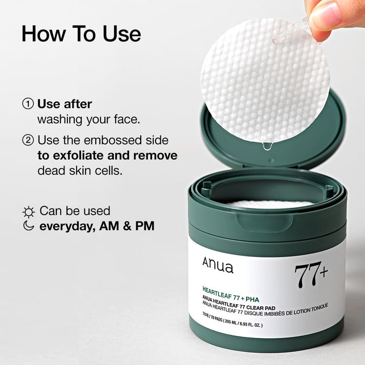 Anua – Heartleaf 77 Clear Pad (70 Pads)