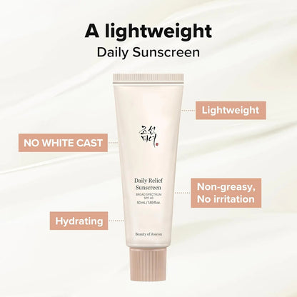 Beauty of Joseon Daily Relief Sunscreen Broad Spectrum SPF 40 – 50ml