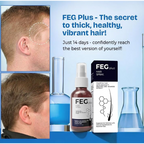FEG Plus Hair Growth Spray with 0.5mm Titanium Derma Roller Hair and Skin Care Bundle
