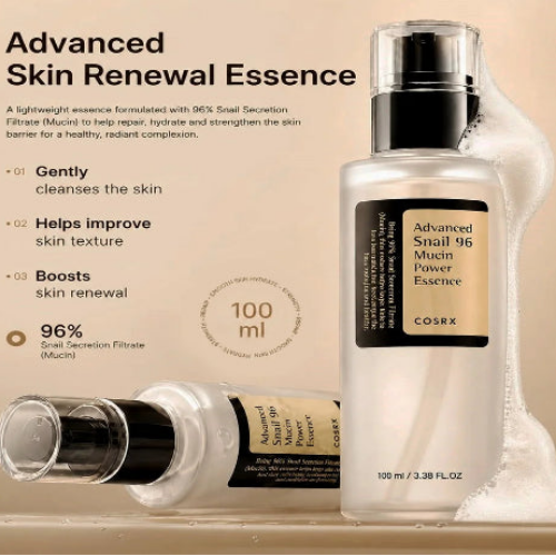 COSRX Advanced Snail 96 Mucin Power Essence 100ml with 96.3% snail secretion filtrate for hydrating skincare