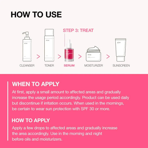 Anua 10% Niacinamide + 4% Tranexamic Acid Serum 30ml for Dark Spots and Uneven Skin Tone