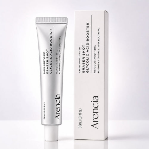 Arencia Eraser Shot Glycolic Acid Booster 30ml with Glycolic Acid and BHA for pores and skin texture