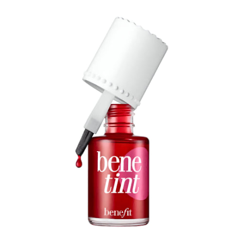 Benefit Bene Tint rose lip and cheek stain with a lightweight, long-lasting formula for natural-looking lips and rosy cheeks.