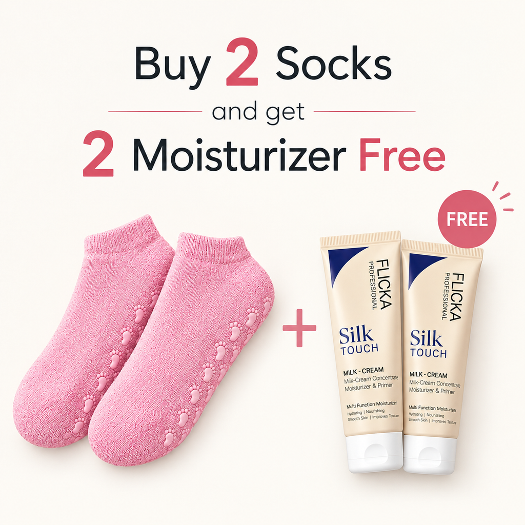 Moisturizing Spa Gel Socks Silicon Socks  + Free Moisturizer