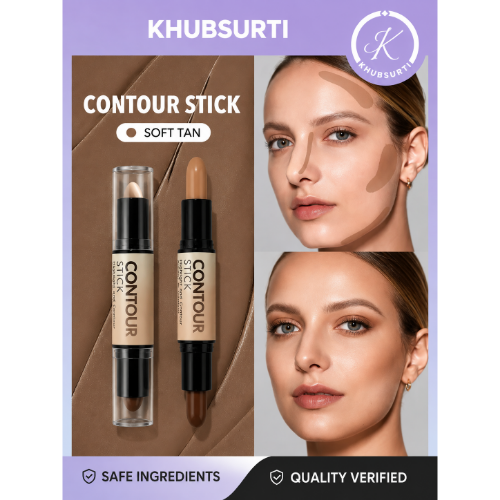Contour Stick for highlighting and facial contouring with dual shades
