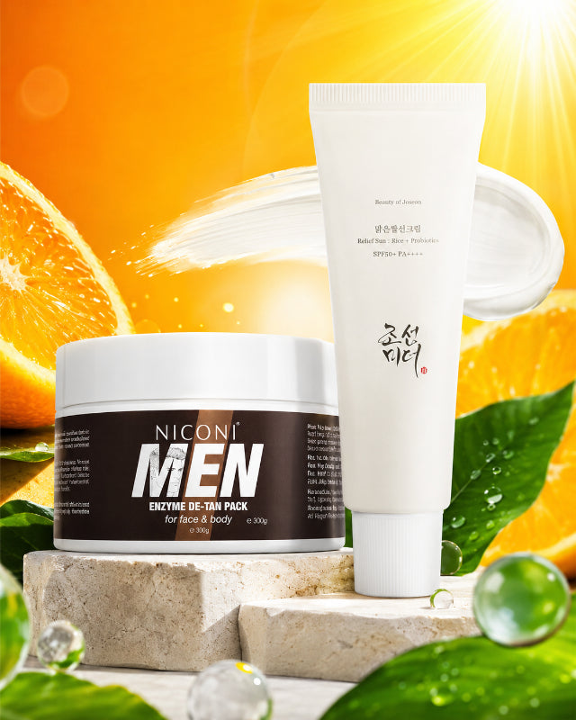 Men’s De-Tan & Sun Protection Skincare Combo for daily skincare and sun protection