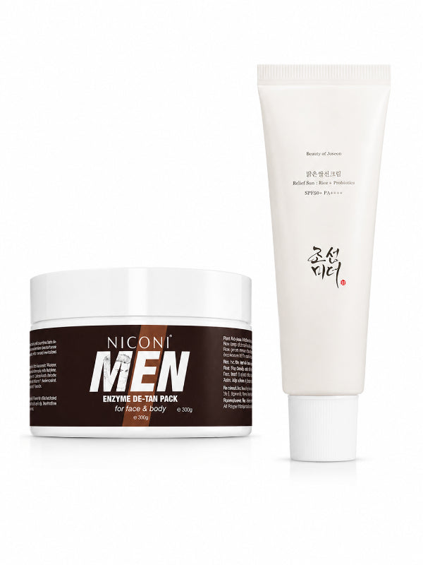 Men’s De-Tan & Sun Protection Skincare Combo for daily skincare and sun protection