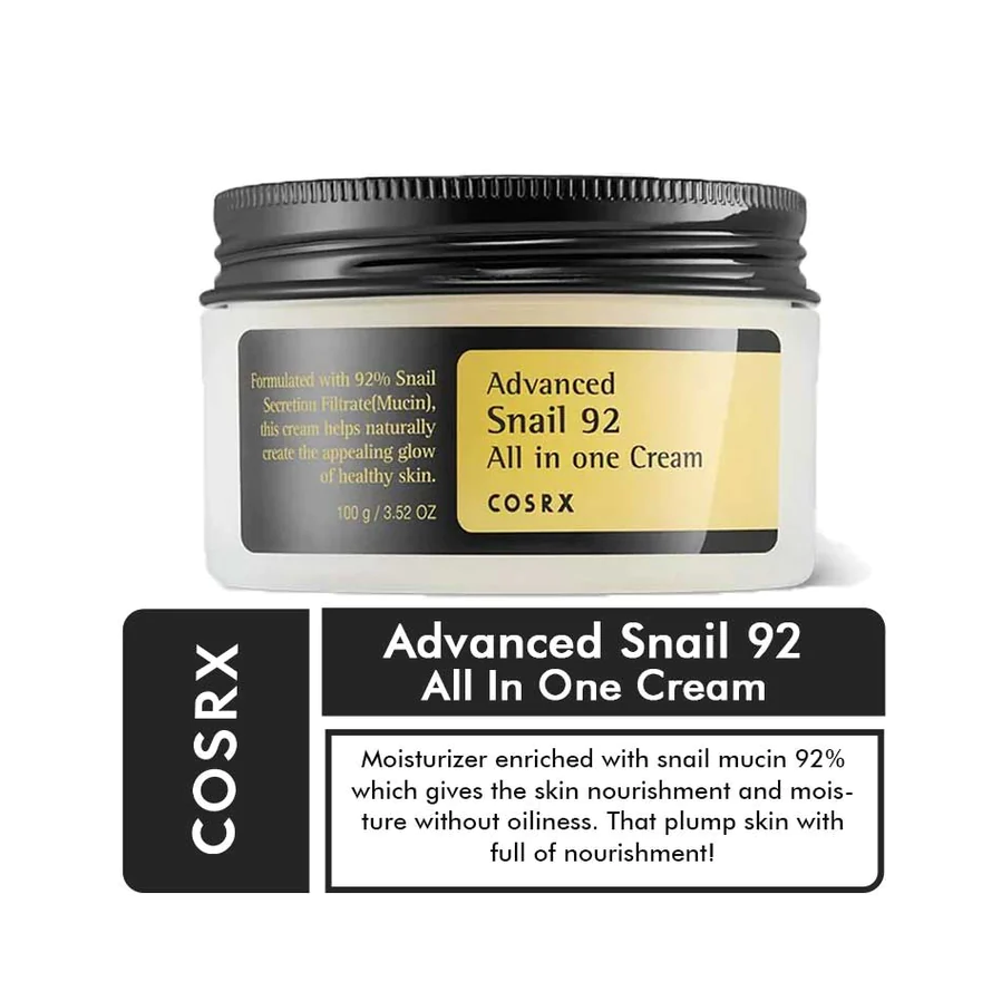 COSRX Advanced Snail 92 All‑in‑One Cream - 100g khubsurti.pk