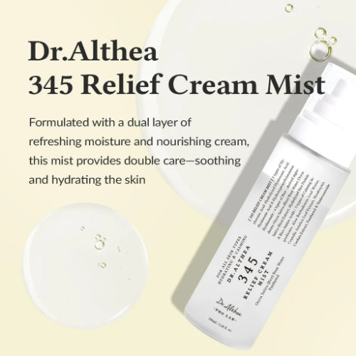 Dr. Althea 345 Relief Cream Mist 100ml hydrating facial mist with rice bran water