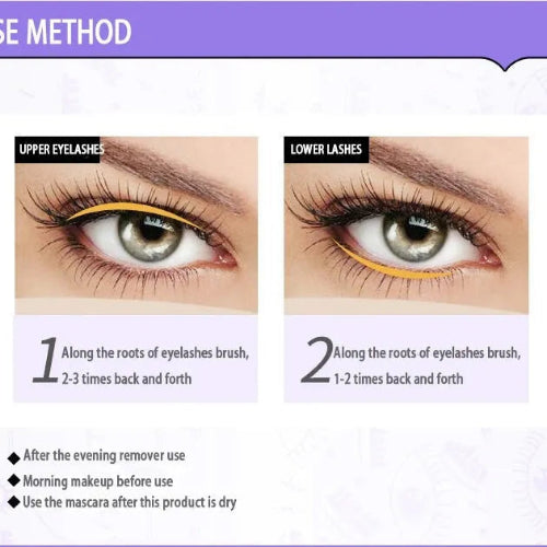 Bioaqua Nourishing Liquid Eyelashes Serum 7ml in a silver bottle with purple packaging.