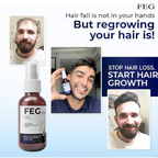 FEG Plus Hair Growth Spray with 0.5mm Titanium Derma Roller Hair and Skin Care Bundle