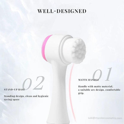 3D Double Sides Multifunctional Silicone Massage Brush khubsurti.pk