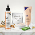Flicka Silk Touch Primer and Urapra 7% Glycolic Acid Toning Solution displayed side by side on a clean white background,