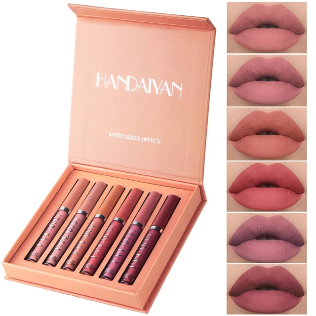 Handaiyan 6-Piece Matte Liquid Lipstick Multicolour khubsurti.pk Handaiyan 6-Piece Matte Liquid Lipstick Multicolour wddtrn-rx.myshopify.com
