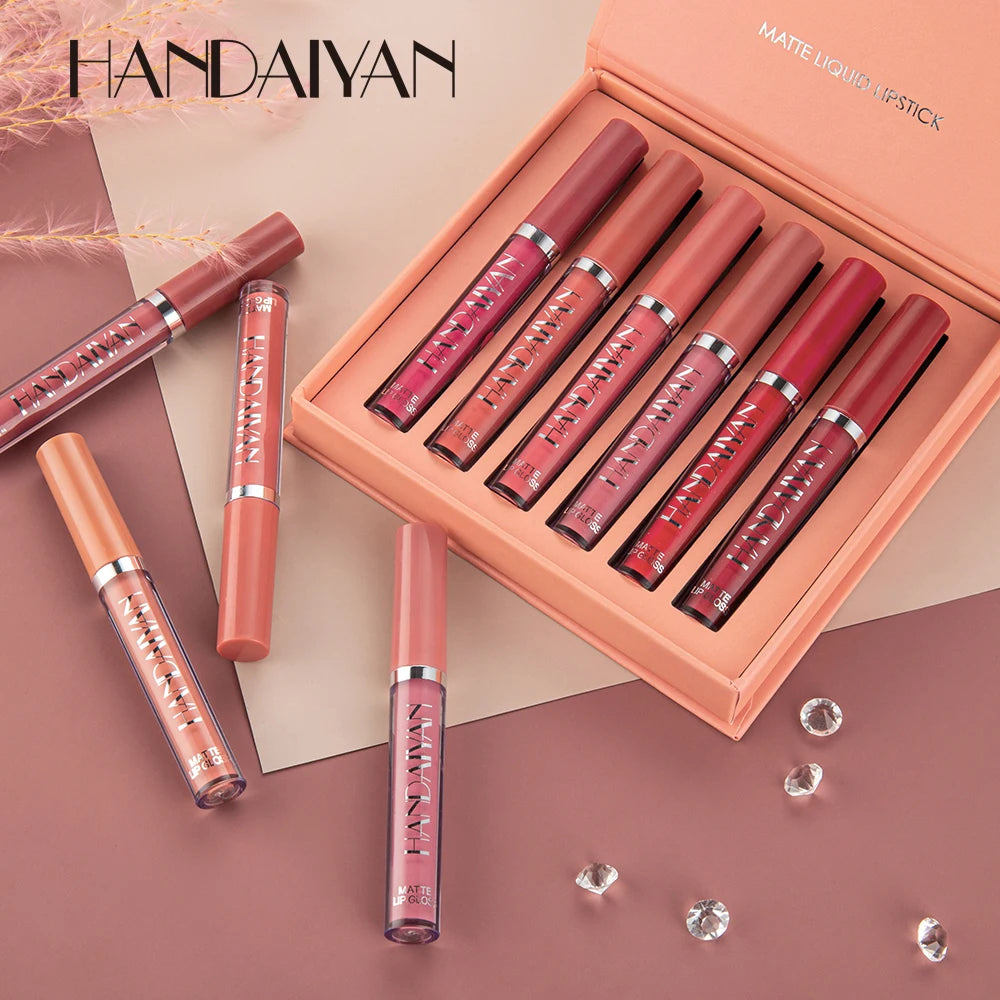 Handaiyan 6-Piece Matte Liquid Lipstick Multicolour khubsurti.pk Handaiyan 6-Piece Matte Liquid Lipstick Multicolour wddtrn-rx.myshopify.com