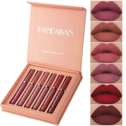 Handaiyan 6-Piece Matte Liquid Lipstick Multicolour khubsurti.pk Handaiyan 6-Piece Matte Liquid Lipstick Multicolour wddtrn-rx.myshopify.com