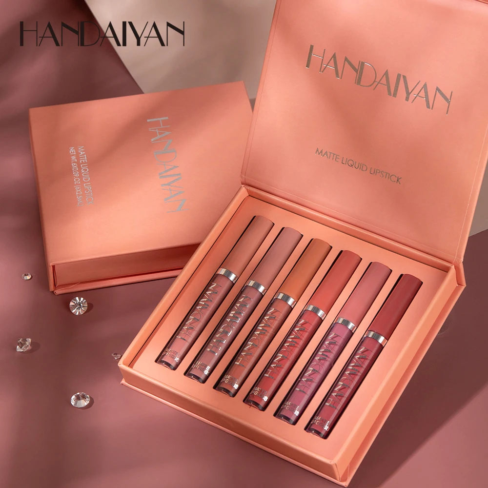 Handaiyan 6-Piece Matte Liquid Lipstick Multicolour khubsurti.pk Handaiyan 6-Piece Matte Liquid Lipstick Multicolour wddtrn-rx.myshopify.com