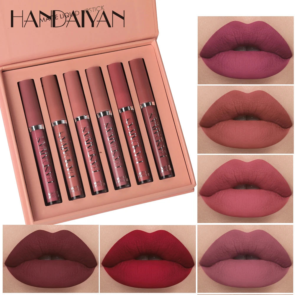 Handaiyan 6-Piece Matte Liquid Lipstick Multicolour khubsurti.pk Handaiyan 6-Piece Matte Liquid Lipstick Multicolour wddtrn-rx.myshopify.com