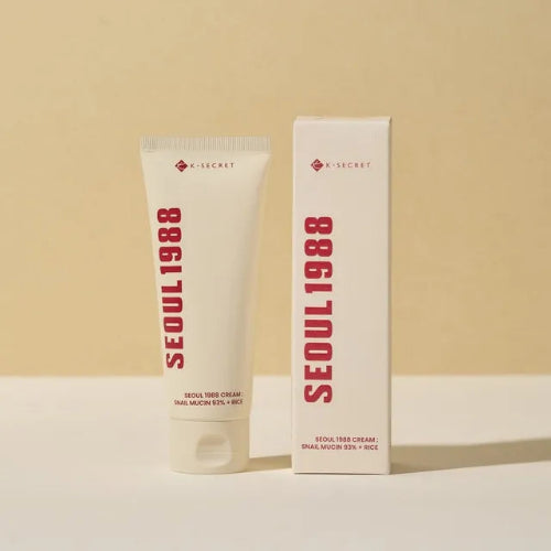 K-SECRET SEOUL 1988 Snail Mucin 93% Rice Cream 100ml Korean face moisturizer
