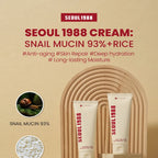 K-SECRET SEOUL 1988 Snail Mucin 93% Rice Cream 100ml Korean face moisturizer