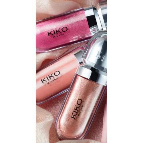KIKO Milano shimmer lip gloss in pink and peach shades for glossy lip makeup
