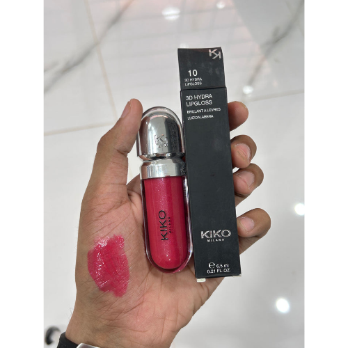 KIKO Milano shimmer lip gloss in pink and peach shades for glossy lip makeup