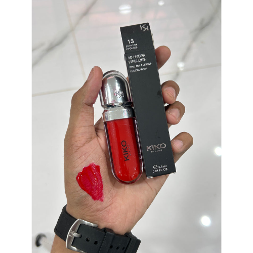 KIKO Milano shimmer lip gloss in pink and peach shades for glossy lip makeup
