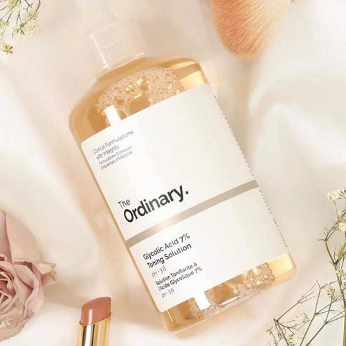The Ordinary Glycolic Acid 7% Toning Solution bottle with its product packaging.