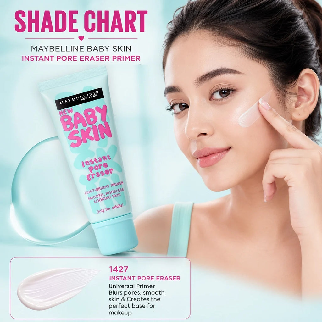 Maybelline Baby Skin Instant Pore Eraser Primer 20ml clear pore-blurring makeup primer