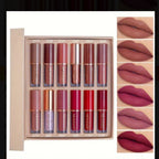 Mocallure Thanks For The Love Lip Set 12-piece makeup collection in beige packaging.