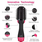 One Step Hot Air Brush with ceramic barrel and ionic technology | Khubsurti.pk