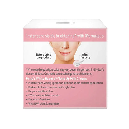 Pond’s White Beauty Insta Bright Tone Up Milk Cream 50g – Glow & Care khubsurti.pk